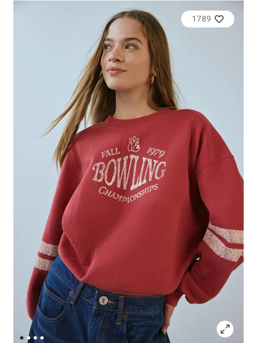 BDG Maroon Crewneck Sweatshirt